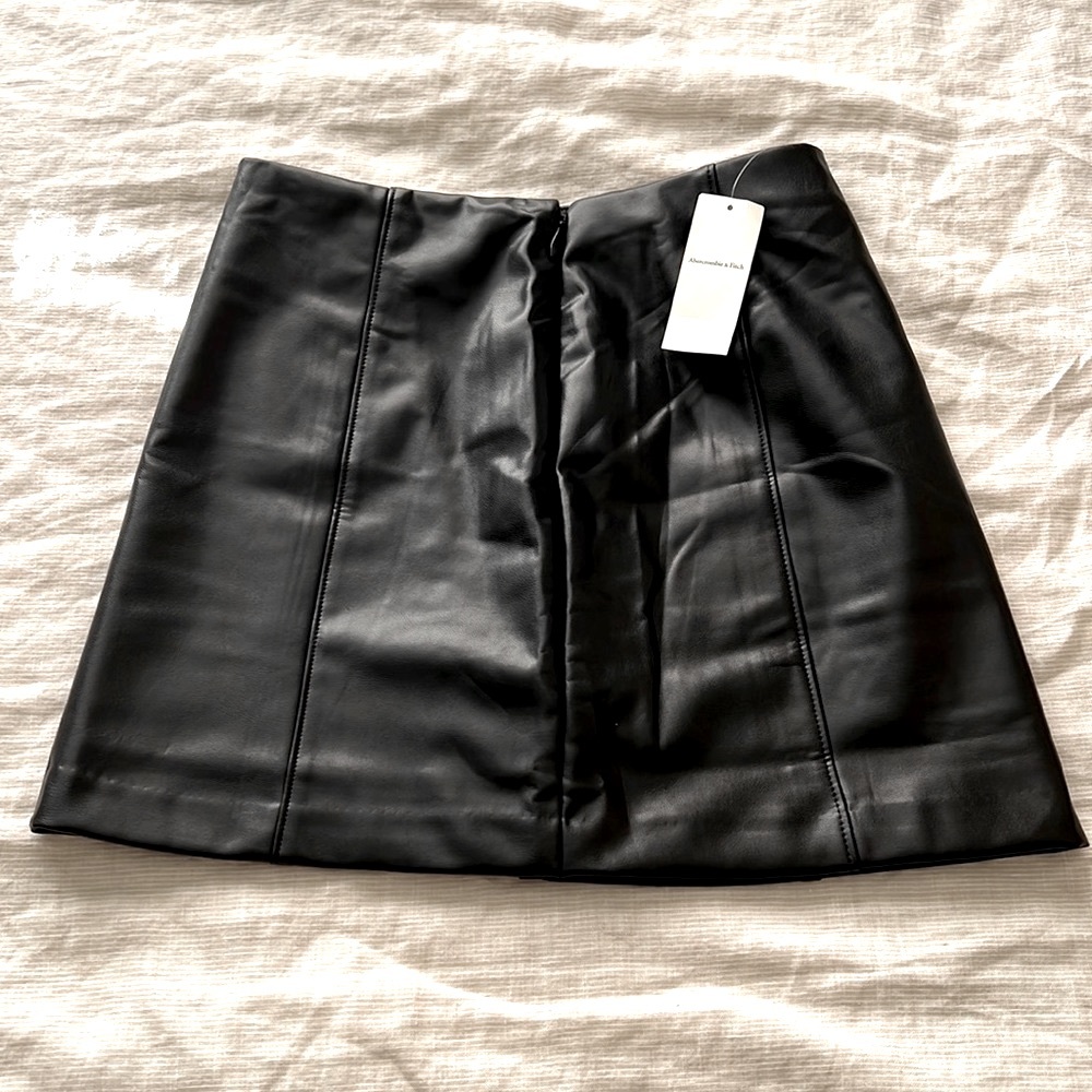 Vegan Leather Mini Skort - Abercrombie
